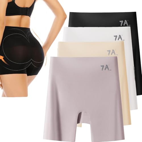 Choosemuc Ice Silk Panties, Women High-Waist Ice Silk Underwear with Tummy-Control Hip-Lifting,3-In-1,7A-Grade