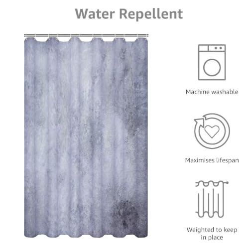 Rideau de douche 90x200cm gris abstrait en tissu polyester imperméable - 3