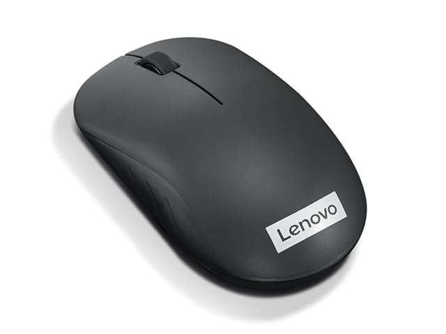 Lenovo 130 Wireless Compact Mouse, 1K DPI Optical sensor, 2.4GHz Wireless NanoUSB, 10m range, 3button(left,right,scroll) upto 3M left/right clicks, 10 month battery, Ambidextrous, Ergonomic GY51C12380 view 2