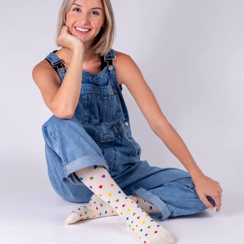Image of Rejuva Women's Heart Pattern Knee High 15-20 mmHg Graduated Compression Socks