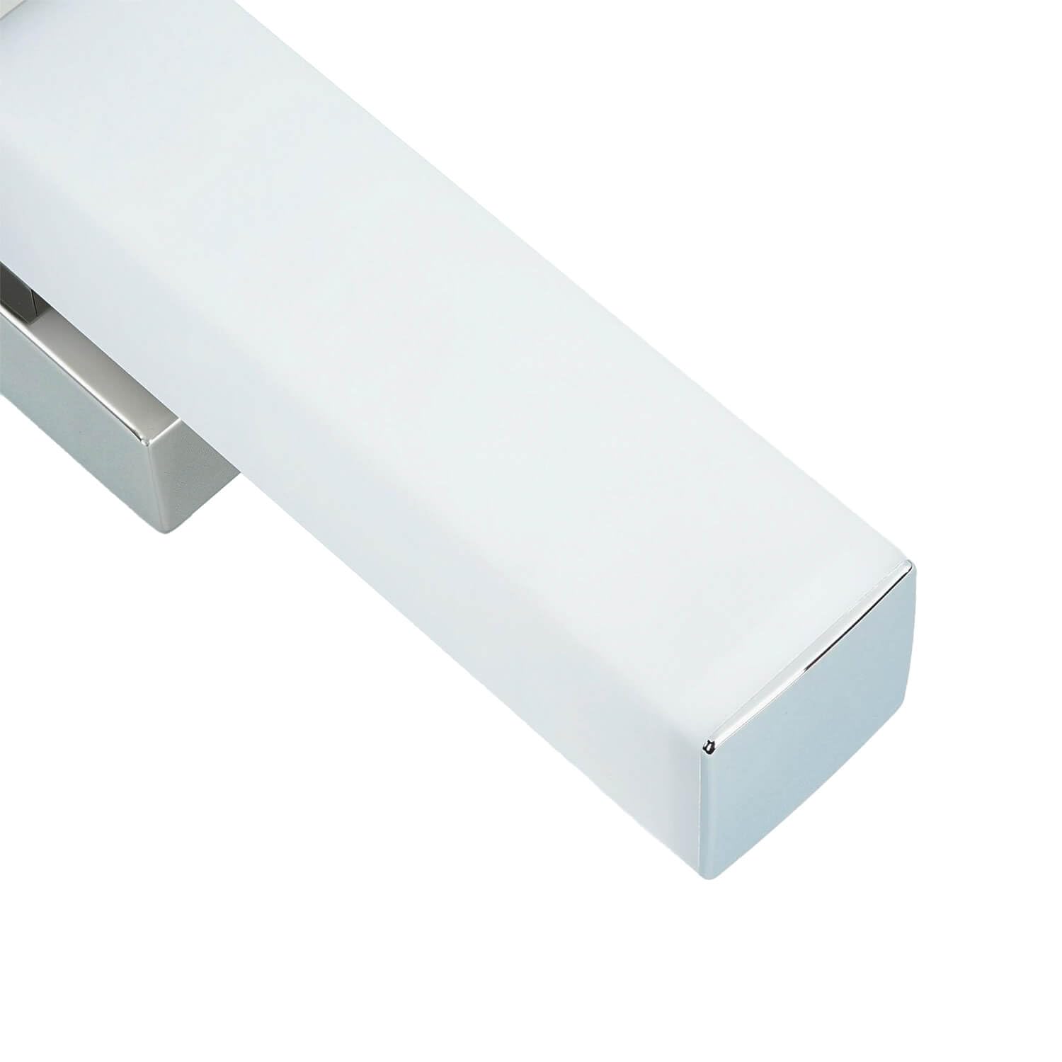 Aplique espejo LED grande 60 cm largo IP44 cromo blanco 4100 K 1010 lm blanco neutro acero inoxidable plástico aplique de pared baño