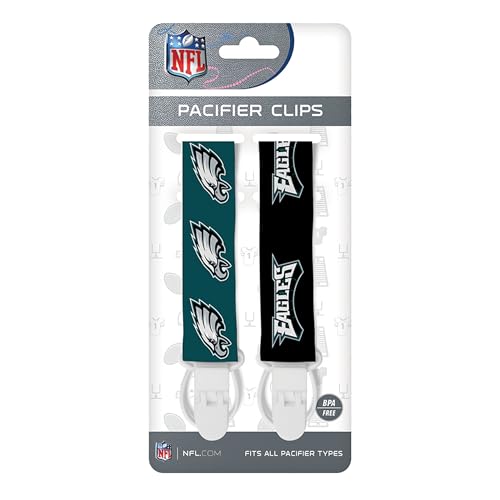 Image of BabyFanatic Officially Licensed Unisex Pacifier Clip 2-Pack - NFL