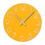  LIOOBO 1pc Reloj de Pared de acrílico Reloj de Pared con Temporizador Decorativo para Cocina Sala de Estar Pasillo Naranja