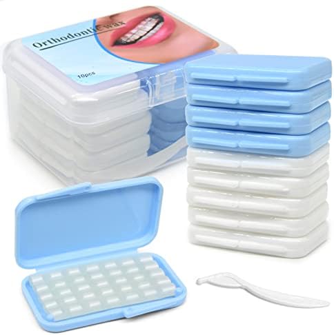 BVN Braces Wax Dental Wax: 10 Boxes Orthodontic Wax Strips, Braces Wax for Teeth, Ortho Wax for Braces, Tooth Wax, Mouth Wax, Oral Wax for Braces, Relief Wax for Braces Wearer Aligners Patients