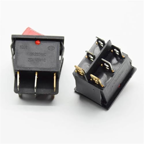 Interruptor KCD8 6PIN para reparar electrodomésticos con fallos de encendido y apagado bipolar 5