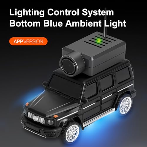 Image of Wltoys 1:64 FPV RC Drift Car, 720P WiFi APP, 2.4GHz Gyro (Black) | HD Zero‑lag Camera, 3 Speeds & Suspension. Dual LED Lights. Smooth on Carpets /Tiles. APP Photo /Video /VR for Hobbyists