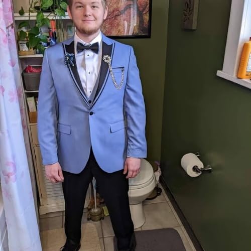 Mens Suit Slim Fit 3 Piece Suit One Button Tuxedo Business Wedding Prom Suits Party Blazer Vest Pants Set 5