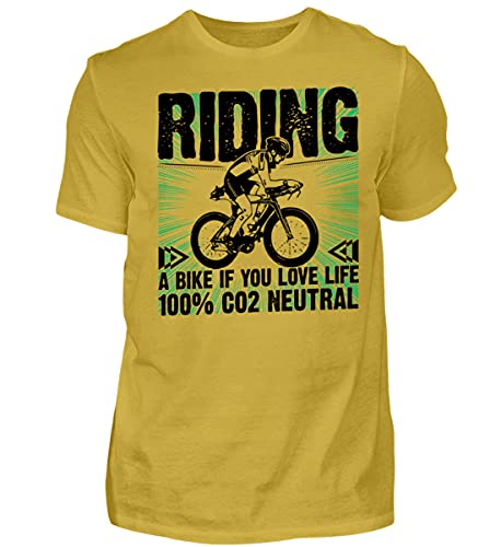 T-shirt vélo or jaune homme S au design graphique unique