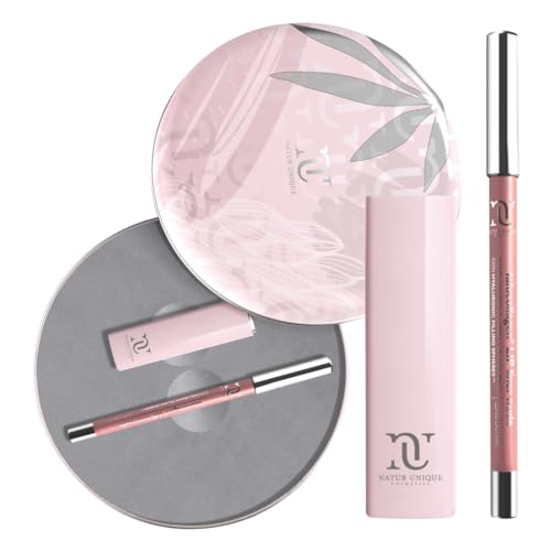 Lip Plumper Kiss Collection Natur Unique | Volumizzante Labbra | Rossetto Lunga Durata & Matita Nude | Rimpolpante con Acido Ialuronico per Labbra Definite, Idratate e Morbide