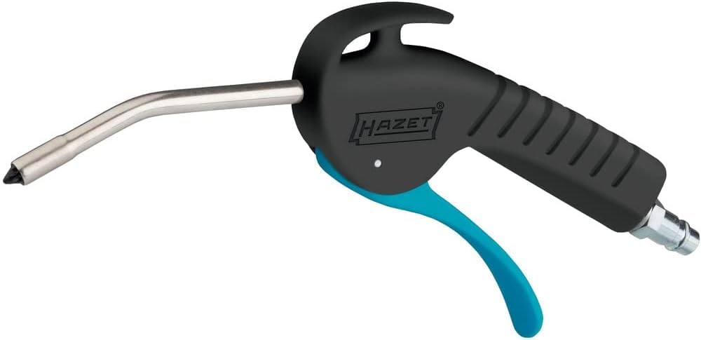 HAZET Ausblaspistole 9040P-3 I 100 mm lange, gebogene Düse, 6 bar Betriebsdruck, ergonomischer Griff I schnelles Entfernen von Spänen oder anderen Fremdkörpern I geräuscharm