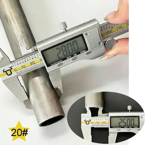 1 tubo de acero OD28 ID25mm, espesor de pared del tubo, 1,5mm, duro