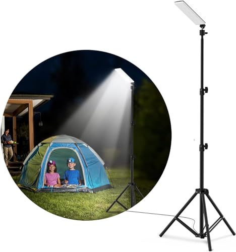 Adando Camping Light with Tripod Stand: Portable LED Work Li...
