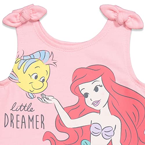 Disney Princess Ariel Infant Baby Girls French Terry Snap Sleeveless Romper & Headband 18 Months #TOP7