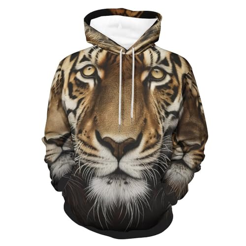 Sweatshirt pullover lion unisexe taille S contre le froid de mi-saison