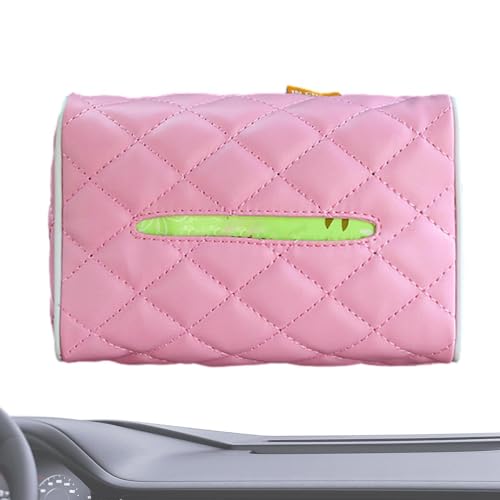 Imagen de Portapañuelos para Coche Caja De Pañuelos Impermeable Dispensador De Toallas con Correa Caja De Pañuelos De PU Impermeable Elegante Dispensador De Pañuelos con Cremallera Accesso
