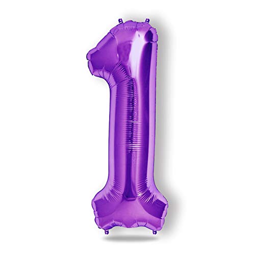 FUNXGO® Ballons Violet 1 - Ballons Anniversaire 1 an Violet - Ballon Chiffre 1 Numéro 1 - Happy Birthday Decoration Ballons Fête d'anniversaire Ans Vole Grâce à l'Hèlium 1 Ballons 1 Violet Cover
