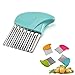 Crinkle Cutter Cutting Tool French Fry Slicer Potato Cutter Fruit Vegetable Wavy Chopper Knife Stainless Steel Random Color