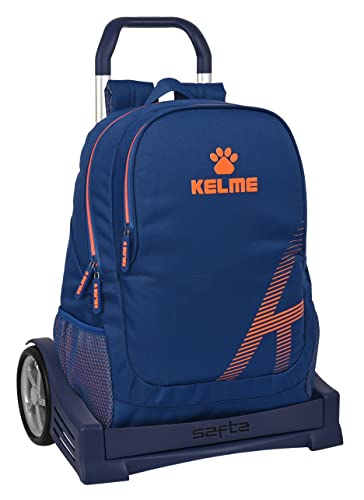 Safta KELME: Mochila Escolar  Espalda Ergonómica  con Carro Evolution  Ideal para Niños
