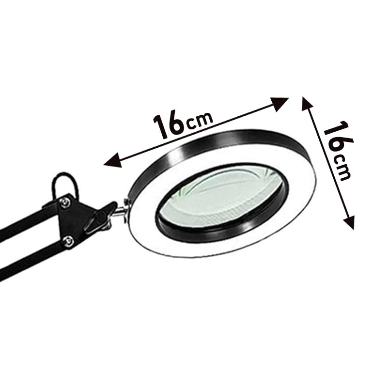 Coverzone Büyüteçli Masa Lambası USB Güç Bağlantılı 10X Büyütmeli LED Işıklı Masaüstü Lamba 360 Derece Dönebilen Başlıklı Ayarlanabilir Parlaklık Seviyeli Esnek Kollu Çalışma Lambası | FLB06