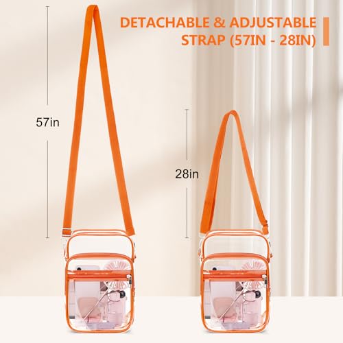 Blvornl Clear Crossbody Bag with Adjustable Shoulder Strap, Stadium Approved PVC Purse Bag, Messenger Bag2