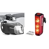 Produkt 2: TECHNIK - Der zweistufige Akkuindikator der Fahrradbeleuchtung ist nach IPX 4 Standard spritzwassergeschützt. Die Montage ist dank Silikon-Halterung problemlos ohne Fahrrad Werkzeug möglich