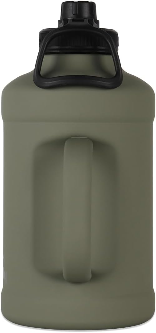 Grizzly 64oz Water Bottle | Vacuum Insulated | Leak Resistant Lid | Stainless Steel| Heavy Duty Handle | For Gym Hiking Beach Sports Camping | Lunar Green