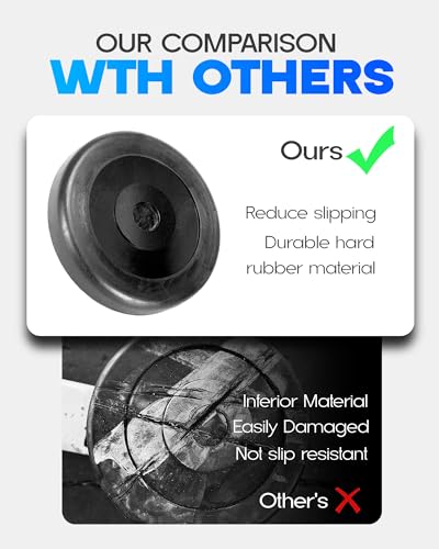 Image of 4-Pack Round Rubber Arm Pads Compatible with Benpak Lifts and Dannmar Lifts Replacement for Bendpak Car Lift Rubber Pads # 5715017