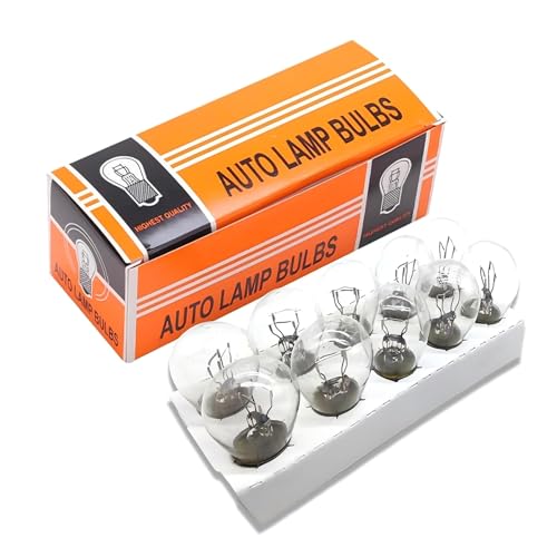 Shakas 10 PCS Brake Bulb, 1016 12 V 21/5 W High and Low Foot High Brightness Halogen Bulb, Waterproof Quartz Glass Indicator Light Replacement, Universal for Cars Marking Light (Transparent)