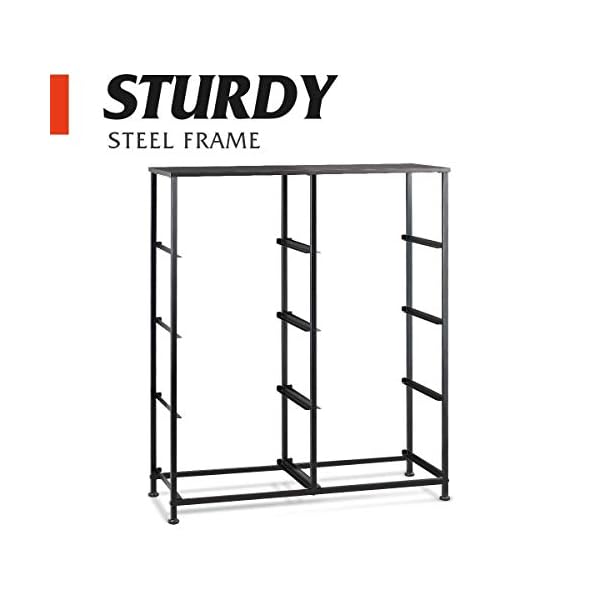 WLIVE Vertical Storage Tower, Dresser with 8 Easy Pull Fabric Drawers, Sturdy Metal Frame, Wood Tabletop, Easy Pull Handle, Organizer Unit for Bedroom, Hallway, Nursery, Entryway, Closets,Black Walnut - Image 8