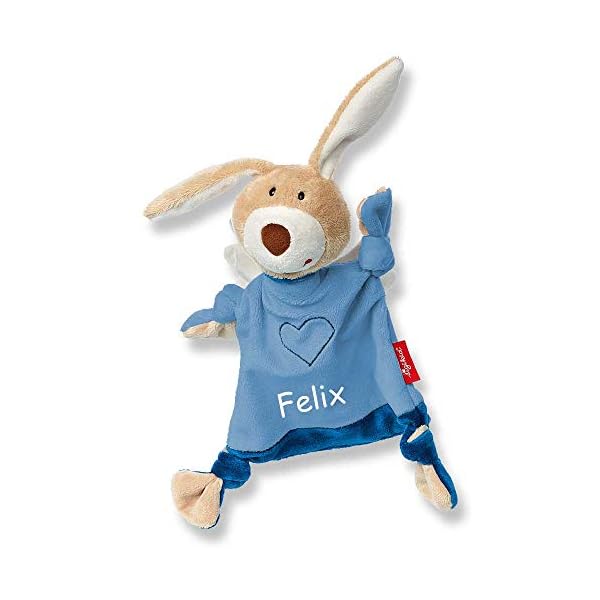 Sigikid Schmusetuch Schutzengel medium mit Namen Bestickt Hase Baby Geschenk zur Geburt Schnueffeltuch (Schutzengel…
