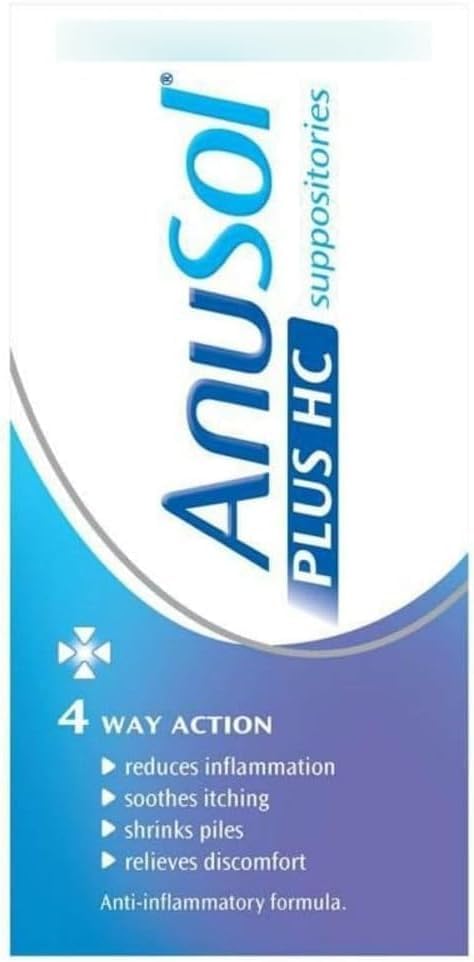 Plus HC Hemorrhoid Relief Suppositories 12 Pack | Fast Acting Piles Treatment | Soothes Itching & Discomfort | Anti-Inflammatory Formula | Internal Hemorrhoid Care