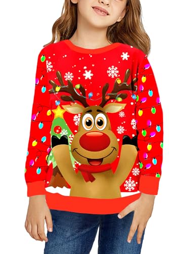 Remimi Unisex Kids Halloween Sweatshirts Movie Cartoon Pullover Shirts 5-14 Years2