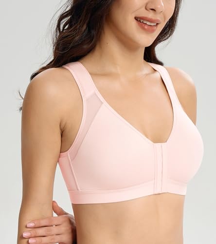 Lemorosy Women's Full Coverage Front Closure Posture Back Unpadded Wirefree Everyday Bra -Comfort and Double Support4