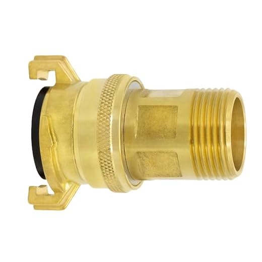 VARIOSAN Saug- und Hochdruckkupplung 14016, 1" Außengewinde, Messing blank, System Geka