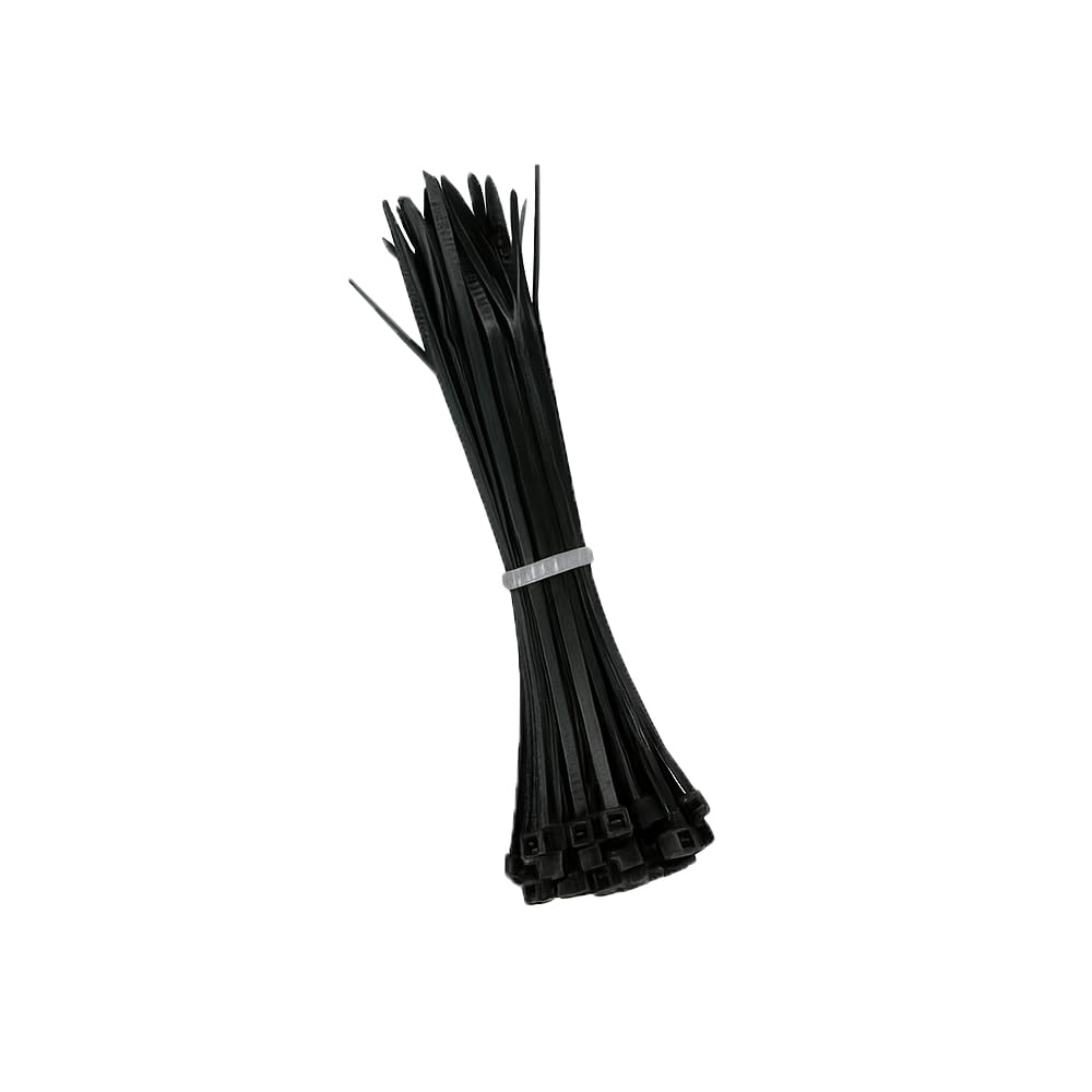 Kafton 50X Cable Ties Black Natural Colour Nylon Zip Tie Wraps (200mm x 4.8mm, Black)