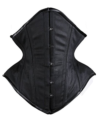 SHAPERX Women's Heavy Duty Corset Double Steel Boned Waist Trainer Corsets Underbust Body Shaper