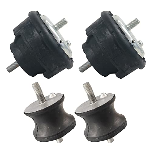 Bomunik 4PCS Engine Transmission Motor Mounts Set Kit for BMW 1997-2006 318i 320d 320i 325i 330i M3 Z3 Z4 2.2i 2.8i 3.0i 3.2 1990-1998 320i 323i 328i M3 2.2 2.8 3.0 3.2 OE: 22116779970 22116779971