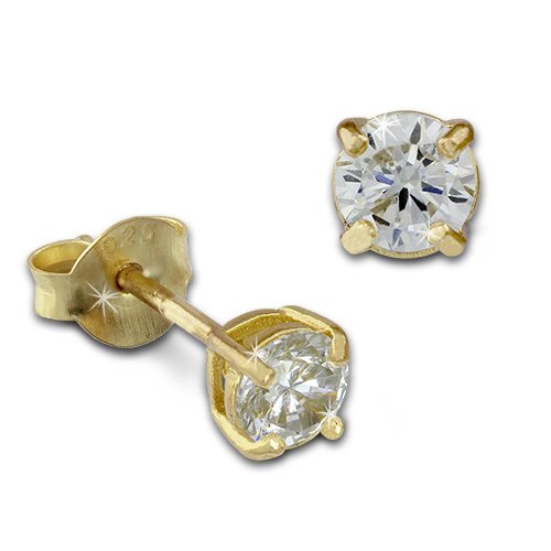 Preisvergleich Produktbild SilberDream Damen-Ohrstecker 925 Sterling Silber Zirkonia weiß VSDO9154YW