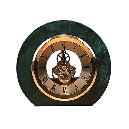 Pimex Ornaments, Marble Clock Table Clock Ornaments Home Decoration Table Clock Bedroom Living Room Decoration Clock