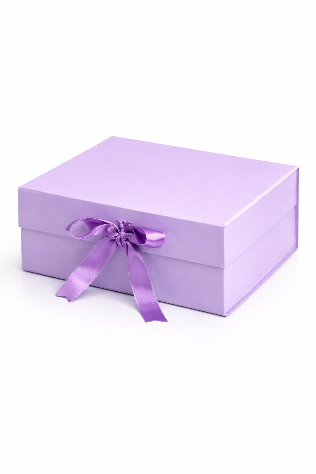 1 Piece Multipurpose Collapsible Gift Box with Ribbon Purple Premium Magnetic Closure Rigid Gift Box for Packing Hamper Return Gifts Wedding Birthday Storage Box (25 x 20 x 10 cm) (PURPLE)-image-43