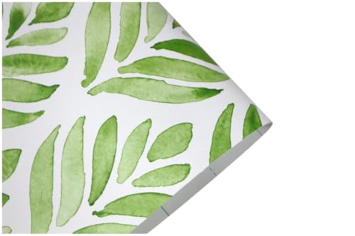 Papier peint feuilles de tulipes florales design vert - 7