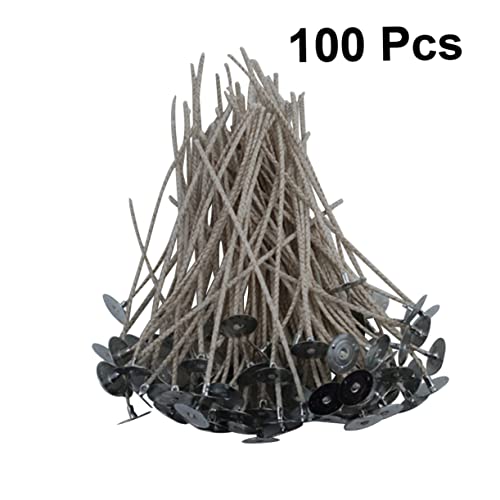 Mechas para velas con base y pestañas de 15 cm, kit 100 unidades miniatura 4