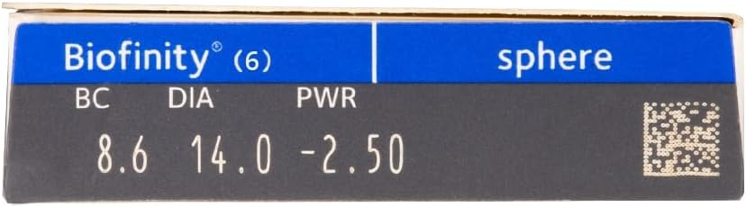 Biofinity, 6 шт., диоптрии -5,50