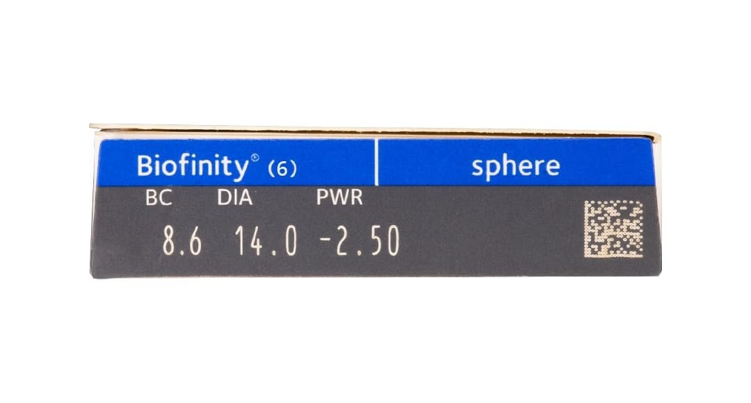 Biofinity - Lentes de contacto esféricas mensuales (R 8.6 / D 14 / -5.5 Diop), Pack de 6 uds.