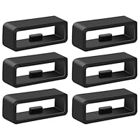 Mugust 6 Stück Uhrenarmband Schlaufe, 20mm Silikon Verschlussring für Garmin Vivoactive 5/3 Armband, Garmin Venu Sq/Venu Sq 2/Sq 2 Music/Venu 2 Plus, Forerunner 55/165/245, Armbänder Keeper