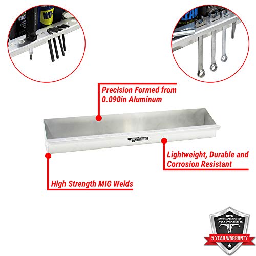 Pit Posse 456 All Purpose Shelf Rack Holder Caddy - Tools, Aerosol Spray Cans, Oils, Cleaners-Made In Usa-Garage Enclosed Race Trailer Automotive Mechanics Shop Storage Organizer Aluminum #TOP4