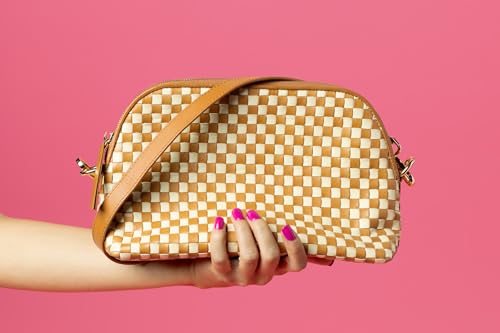 CHEVAUX Bolsa de tecido de couro, forrada com cambraia, bolsa tiracolo de couro FannyPack para mulhe