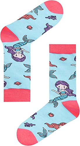 Zmart Kids Socks Girls Crazy Socks Silly Socks Funny Socks For Kids, Girls Novelty Socks Childrens Socks Mermaid Gifts Little Mermaid Socks #TOP5