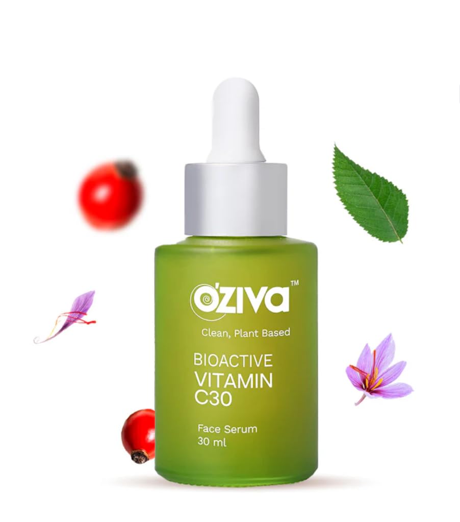 OZiva Vitamin C30 Face Serum For Men & Women | With Pure Bioactive