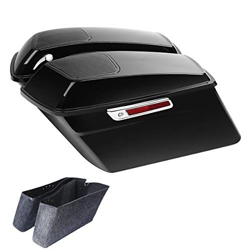 Alforjas duras para Harley Touring 2014-2024 color negro vivo miniatura 1